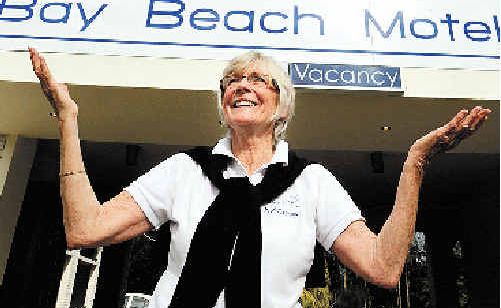 With Splendour in the Grass moving north to Woodford this year, Bay Beach Motel manager Helen Freeman welcomes visitors to make the most of the many vacancies in town. With Splendour in the Grass moving north to Woodford this year, Bay Beach Motel manager Helen Freeman welcomes visitors to make the most of the many vacancies in town.