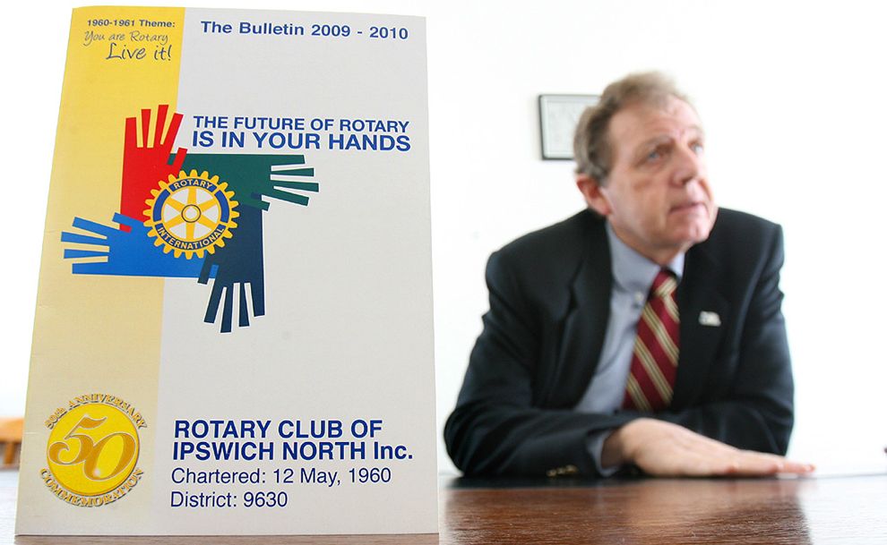 Rotary Club of Ipswich North president Les Thornton. Rotary Club of Ipswich North president Les Thornton.