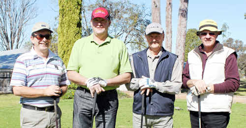 The Condamine Sports Club team Wayne Foster, Chris Hodgson, Ian Skillen and Bernie Trapp were in fine form yesterday supporting the Cancer Council. The Condamine Sports Club team Wayne Foster, Chris Hodgson, Ian Skillen and Bernie Trapp were in fine form yesterday supporting the Cancer Council.
