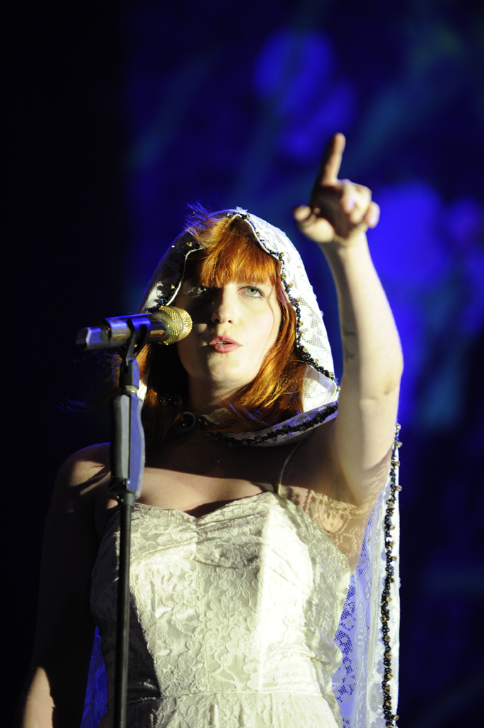 Florence from Florence and the Machine performs at Splendour in Grass in 2010. Florence from Florence and the Machine performs at Splendour in Grass in 2010.