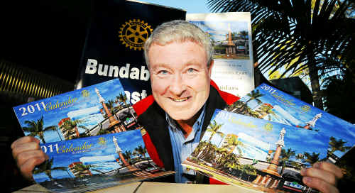 Bundaberg East Rotary Club president Ian Rowan is excited about the release of the new 2011 Bundaberg and district calendar. Photo: Max Fleet ber0308b Bundaberg East Rotary Club president Ian Rowan is excited about the release of the new 2011 Bundaberg and district calendar. Photo: Max Fleet ber0308b