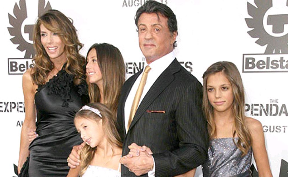 Sylvester Stallone and family. Sylvester Stallone and family.