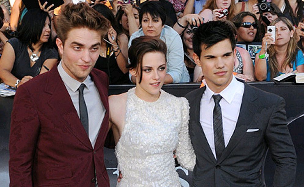 Robert Pattinson, Kristen Stewart and Taylor Lautner. Robert Pattinson, Kristen Stewart and Taylor Lautner.