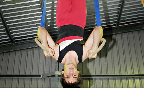 Competing at state competition in Brisbane didn’t deter Gympie Gymnastics club member Jared Braganza, who won bronze in Level 5 floor exercise. Competing at state competition in Brisbane didn’t deter Gympie Gymnastics club member Jared Braganza, who won bronze in Level 5 floor exercise.