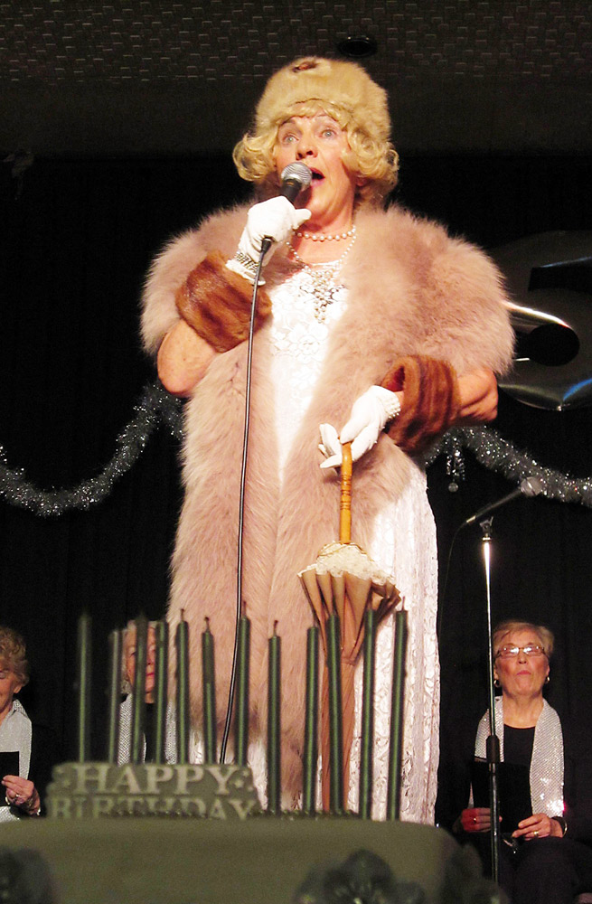 Pam Sullivan sings at the extravaganza. Pam Sullivan sings at the extravaganza.