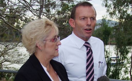 Tony Abbott with LNP candidate for Capricornia Michelle Landry on Quay Street, by the the Fitzroy River in Rockhampton Tony Abbott with LNP candidate for Capricornia Michelle Landry on Quay Street, by the the Fitzroy River in Rockhampton