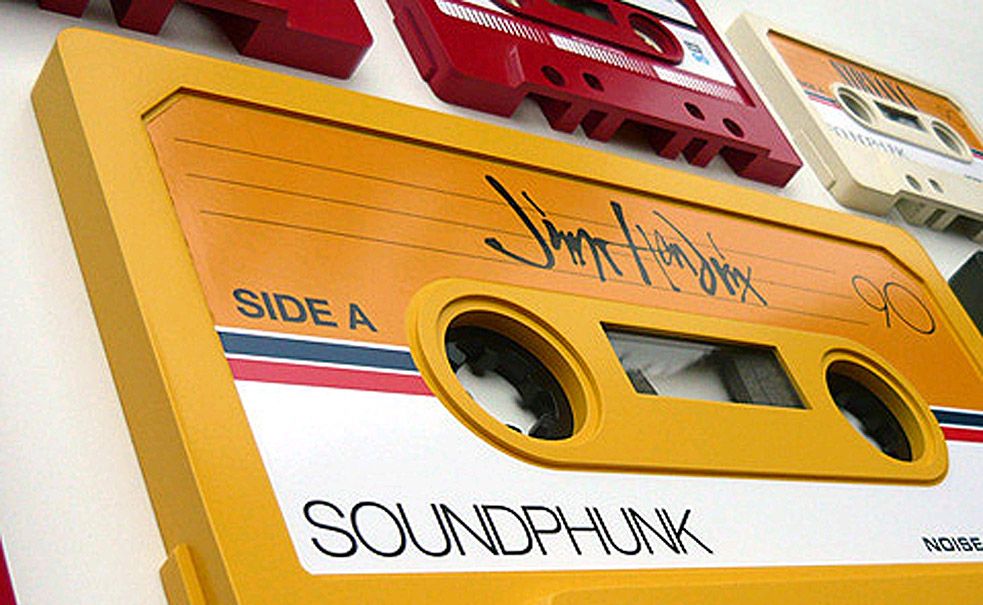 Andrew Smart and Jared Schmidt's large scale wooden cassette tapes look great on any music lover's wall. Andrew Smart and Jared Schmidt's large scale wooden cassette tapes look great on any music lover's wall.