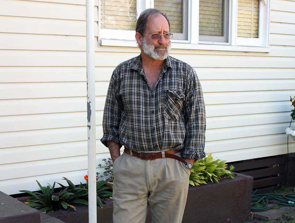 Acland's last remaining homeowner, Glen Beutel. Acland's last remaining homeowner, Glen Beutel.