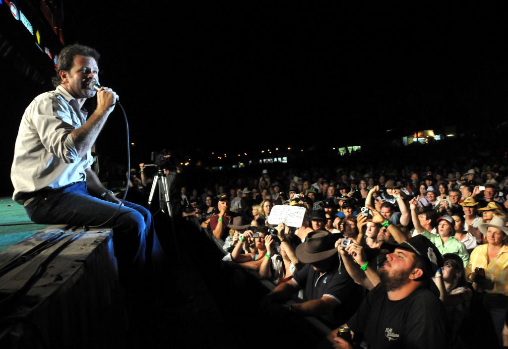 Troy Cassar Daley woos crowds at last year's National Music Muster. Troy Cassar Daley woos crowds at last year's National Music Muster.