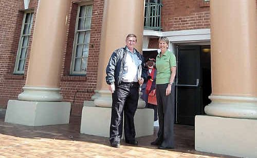 Vince Dyson and Kelli Sauer treasure City Hall history. Vince Dyson and Kelli Sauer treasure City Hall history.