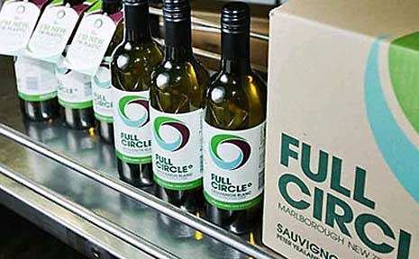 The Full Circle range generates 50 per cent less greenhouse gas emissions, 20 per cent less energy, features an eco-friendly recycled plastic bottle, and is made at a solar and wind powered winery. The Full Circle range generates 50 per cent less greenhouse gas emissions, 20 per cent less energy, features an eco-friendly recycled plastic bottle, and is made at a solar and wind powered winery.