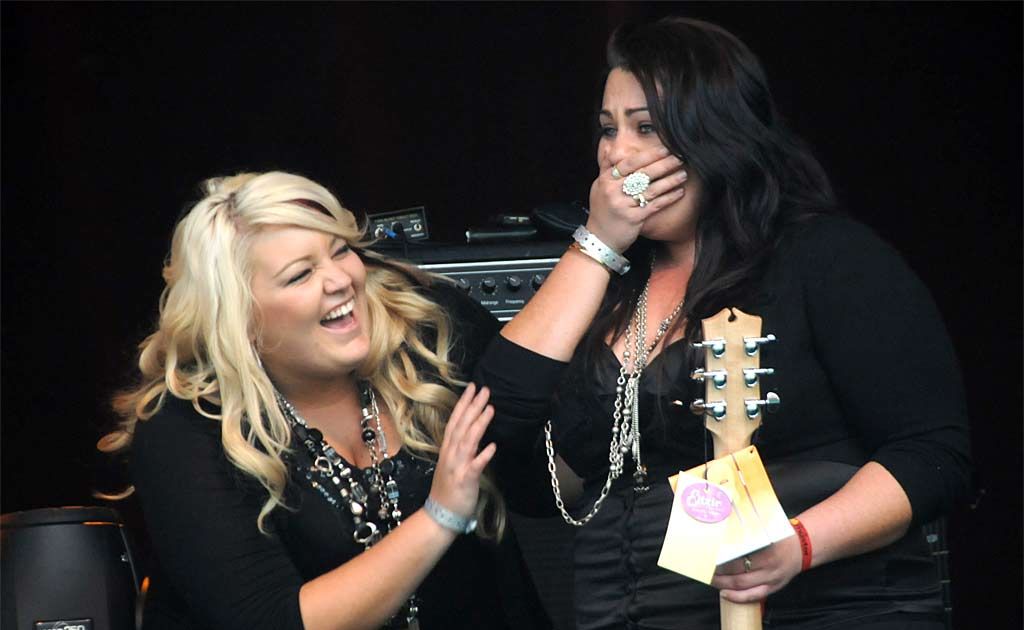 Katrina and Rebecca Burley are over the moon about winning the Maton Talent Search at the Optus National Music Muster. Katrina and Rebecca Burley are over the moon about winning the Maton Talent Search at the Optus National Music Muster.