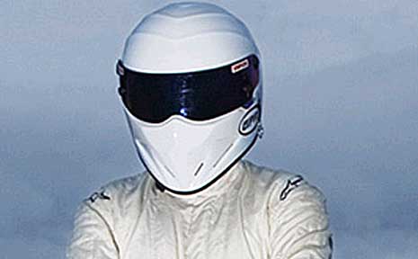 The Stig from Top Gear. The Stig from Top Gear.