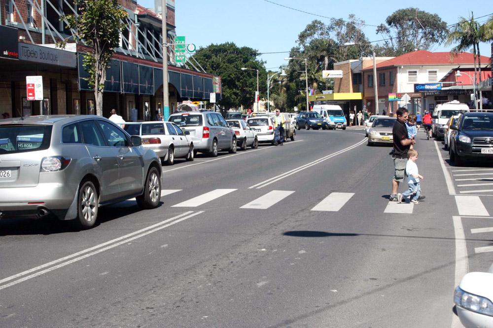 The pedestrian crossing in Jonson Street, Byron Bay, could be moved. The pedestrian crossing in Jonson Street, Byron Bay, could be moved.