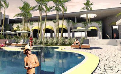 Early look: The luxury $15 million hotel development being undertaken on the former Sunseeker Motel site in Bangalow Road, Byron Bay, is depicted in this artist’s drawing supplied by the developer, Vincent Rae. Early look: The luxury $15 million hotel development being undertaken on the former Sunseeker Motel site in Bangalow Road, Byron Bay, is depicted in this artist’s drawing supplied by the developer, Vincent Rae.