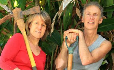Shared passion: Organic farmers Runi and Anand Wells from Murwillumbah. Shared passion: Organic farmers Runi and Anand Wells from Murwillumbah.