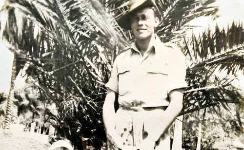 Jim Earnshaw, right, in North Africa during World War II. Jim Earnshaw, right, in North Africa during World War II.