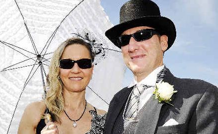 Adrienne and Don Hart, of Fish Caf in Ballina, were a picture of sartorial elegance at the Ballina Cup meeting yesterday. Adrienne and Don Hart, of Fish Caf in Ballina, were a picture of sartorial elegance at the Ballina Cup meeting yesterday.