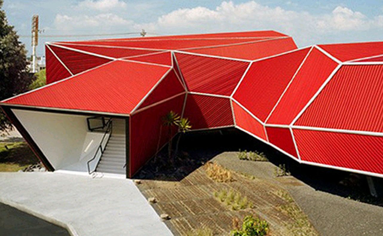 The Nestle chocolate factory in Mexico features a building with a cutting edge design. The Nestle chocolate factory in Mexico features a building with a cutting edge design.