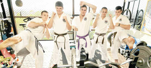 Zen Chi Ryu martial artists won 17 trophies at the recent Australian Martial Arts Championships: (L-R) Beau Budak, Jamie Clements, Carl Tansky, Nathan Tansky and Marty Stuart. Zen Chi Ryu martial artists won 17 trophies at the recent Australian Martial Arts Championships: (L-R) Beau Budak, Jamie Clements, Carl Tansky, Nathan Tansky and Marty Stuart.