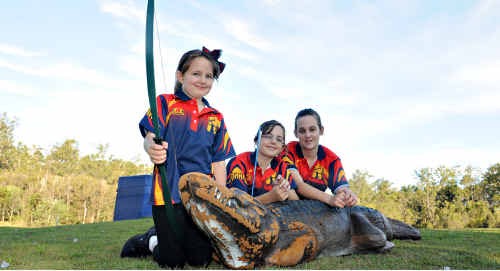 April, Naomi and Katelynd Gwilliam will be competing in 3D archery this weekend for the Cooloola Archers 3D Club. April, Naomi and Katelynd Gwilliam will be competing in 3D archery this weekend for the Cooloola Archers 3D Club.