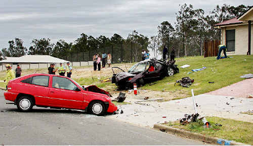 Five people were injured, two seriously, in a high speed crash in Gatton. Five people were injured, two seriously, in a high speed crash in Gatton.