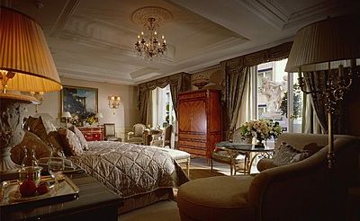 Royal Suite, Four Seasons George V, Paris, $17,000/night (approx), highlights include: view of historic art deco fountain of the Three Graces; and French antiques, traditional fabrics and paintings dating from the 18th and 19th centuries. Royal Suite, Four Seasons George V, Paris, $17,000/night (approx), highlights include: view of historic art deco fountain of the Three Graces; and French antiques, traditional fabrics and paintings dating from the 18th and 19th centuries.