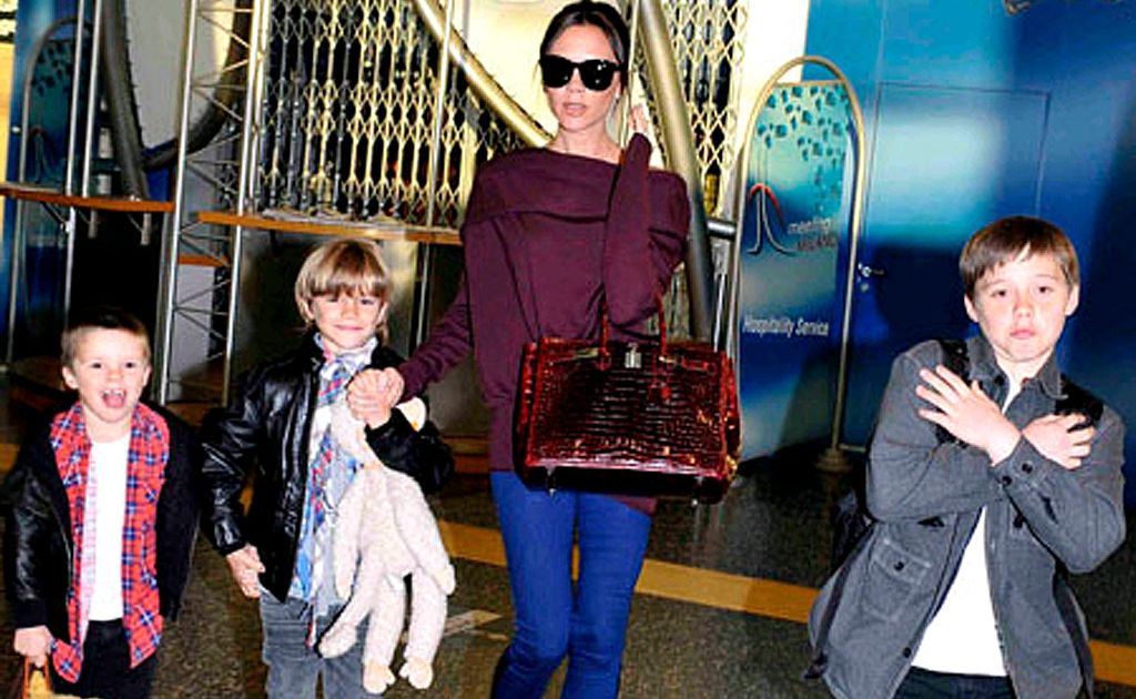 Victoria Beckham and her brood. Victoria Beckham and her brood.