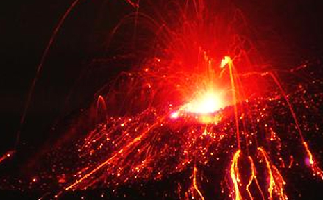 Anak Krakatoa, formed from the largest volcanic eruption in recorded history, shows off its latent power. Anak Krakatoa, formed from the largest volcanic eruption in recorded history, shows off its latent power.