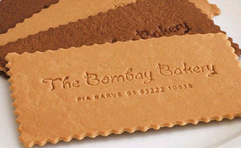 The cookie business cards come in an assortment of flavours. The cookie business cards come in an assortment of flavours.
