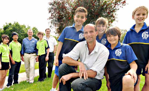 Young lobbyists (foreground from left) Ilijah Smith, Connor Henwood, Blake Protheroe and Cameron Hanson enjoy a special moment with teacher Chris Tollner, watched by Youth Council members Angela Bahr, Quentin Chen and Youth Mayor Ricky Dann, along with Cr Tony Perrett and council officer Matt Allard. Young lobbyists (foreground from left) Ilijah Smith, Connor Henwood, Blake Protheroe and Cameron Hanson enjoy a special moment with teacher Chris Tollner, watched by Youth Council members Angela Bahr, Quentin Chen and Youth Mayor Ricky Dann, along with Cr Tony Perrett and council officer Matt Allard.