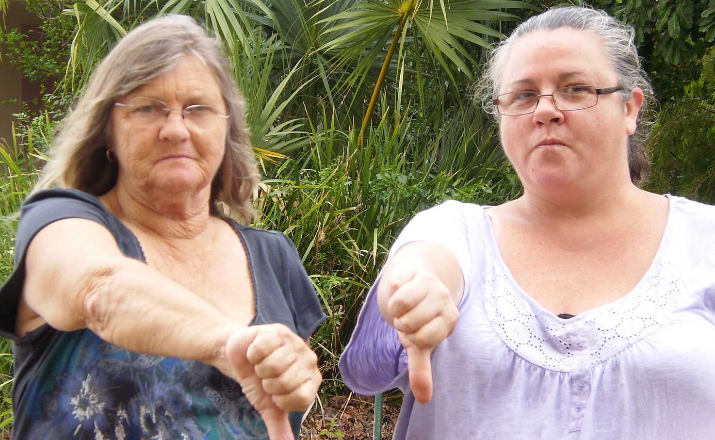 Residents against the purchase of Havengrand Barb Adamson and Jo Pillifeant were not impressed with the decision made at Wednesday's Council meeting in Bowen. Residents against the purchase of Havengrand Barb Adamson and Jo Pillifeant were not impressed with the decision made at Wednesday's Council meeting in Bowen.