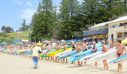 Get set: The start of the open men 4km event. Get set: The start of the open men 4km event.