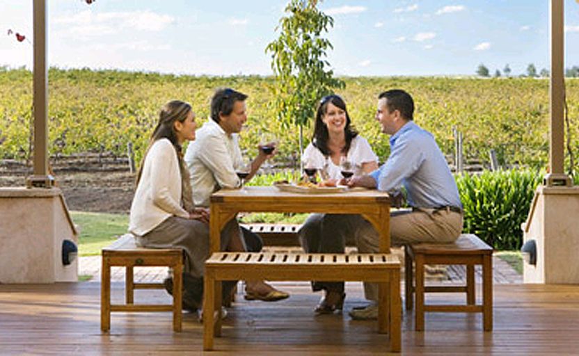 Wine and dine at Murray Street Vineyards in the Barossa Valley in South Australia. Wine and dine at Murray Street Vineyards in the Barossa Valley in South Australia.