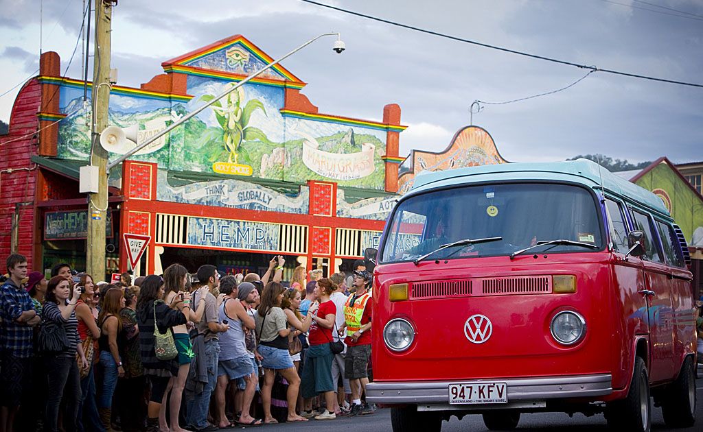 Kombi parade, Nimbin, NSW. Kombi parade, Nimbin, NSW.