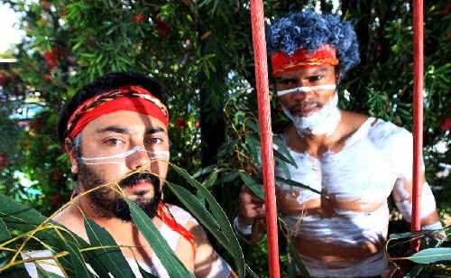 Aboriginal Dancers Stephen Larcombe (front) and Aaron Cora will perform at the UNITY Festival. Aboriginal Dancers Stephen Larcombe (front) and Aaron Cora will perform at the UNITY Festival.