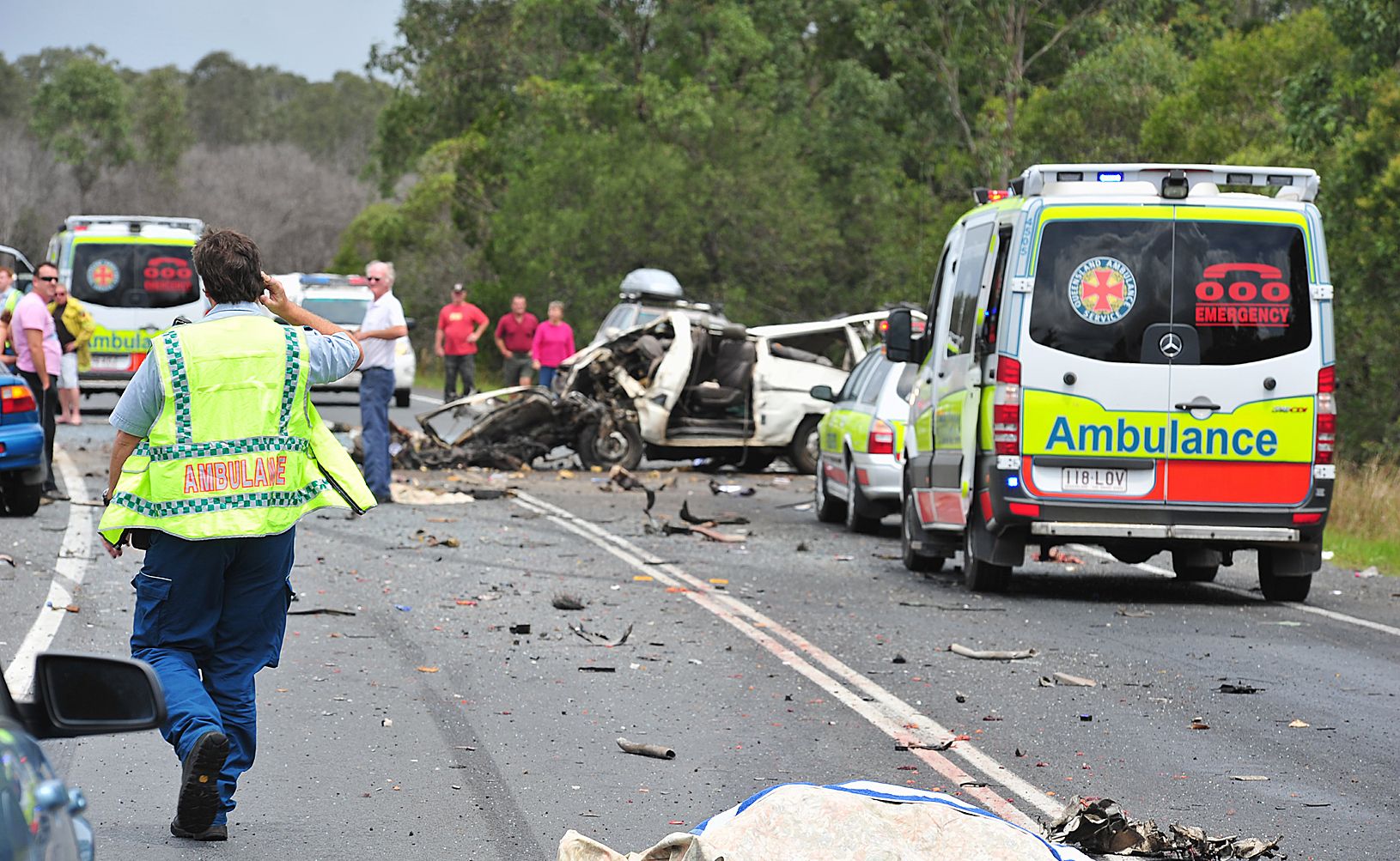 One man is dead after a horror crash on the Bruce Highway. One man is dead after a horror crash on the Bruce Highway.