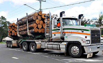 A log truck blocked traffic on the corner of Crescent Road and Cootharaba Road for half and hour yesterday morning. A log truck blocked traffic on the corner of Crescent Road and Cootharaba Road for half and hour yesterday morning.