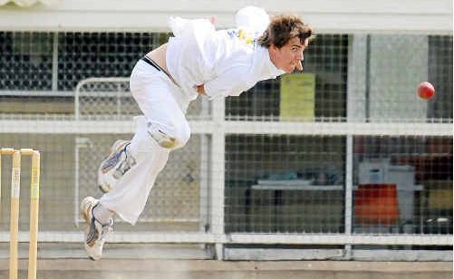 Gympie cricketer Tom White sends down a delivery for the Gympie Offroad Gold XI last season. The Gold starts its campaign today with a one day match against Caboolture. Gympie cricketer Tom White sends down a delivery for the Gympie Offroad Gold XI last season. The Gold starts its campaign today with a one day match against Caboolture.