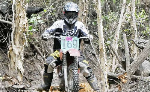 Steve Turner goes deep at the enduro motorcross. Steve Turner goes deep at the enduro motorcross.