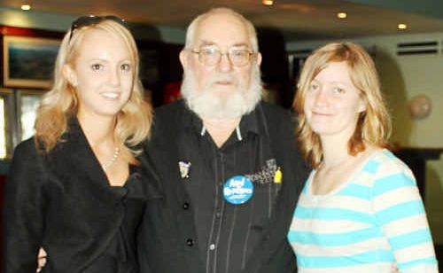 Andy Wilson with his two granddaughters Ashleigh Wilson and Rhiannah Capan. Andy Wilson with his two granddaughters Ashleigh Wilson and Rhiannah Capan.