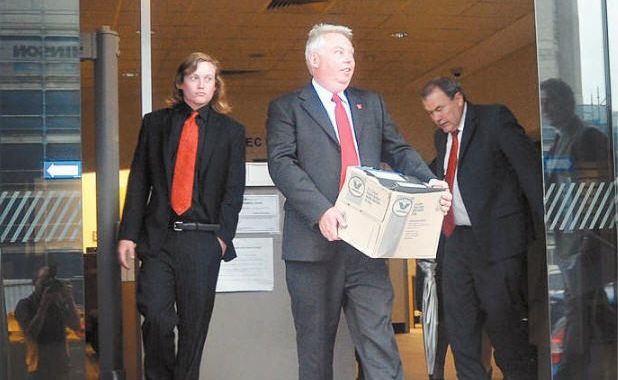 Bruce Morcombe, followed by Daniel's twin brother Bradley (left), leave the Maroochydore Court House. Bruce Morcombe, followed by Daniel's twin brother Bradley (left), leave the Maroochydore Court House.