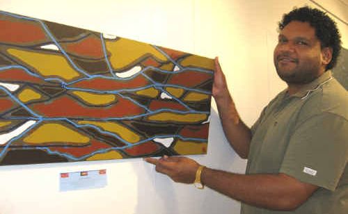 Local Aboriginal artist Jarrod Beezley provides an artistic insight into beneath our local waterways and rivers with the second series of his Salt Water Life exhibition currently on display in Boyne Island. Local Aboriginal artist Jarrod Beezley provides an artistic insight into beneath our local waterways and rivers with the second series of his Salt Water Life exhibition currently on display in Boyne Island.