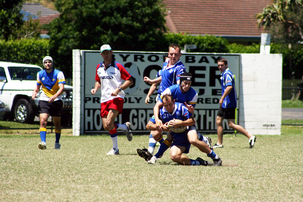 Byron Bay on the attack during a pool game at the Rec Ground last weekend. The Bay lost this game and were knocked out of the competition. Byron Bay on the attack during a pool game at the Rec Ground last weekend. The Bay lost this game and were knocked out of the competition.