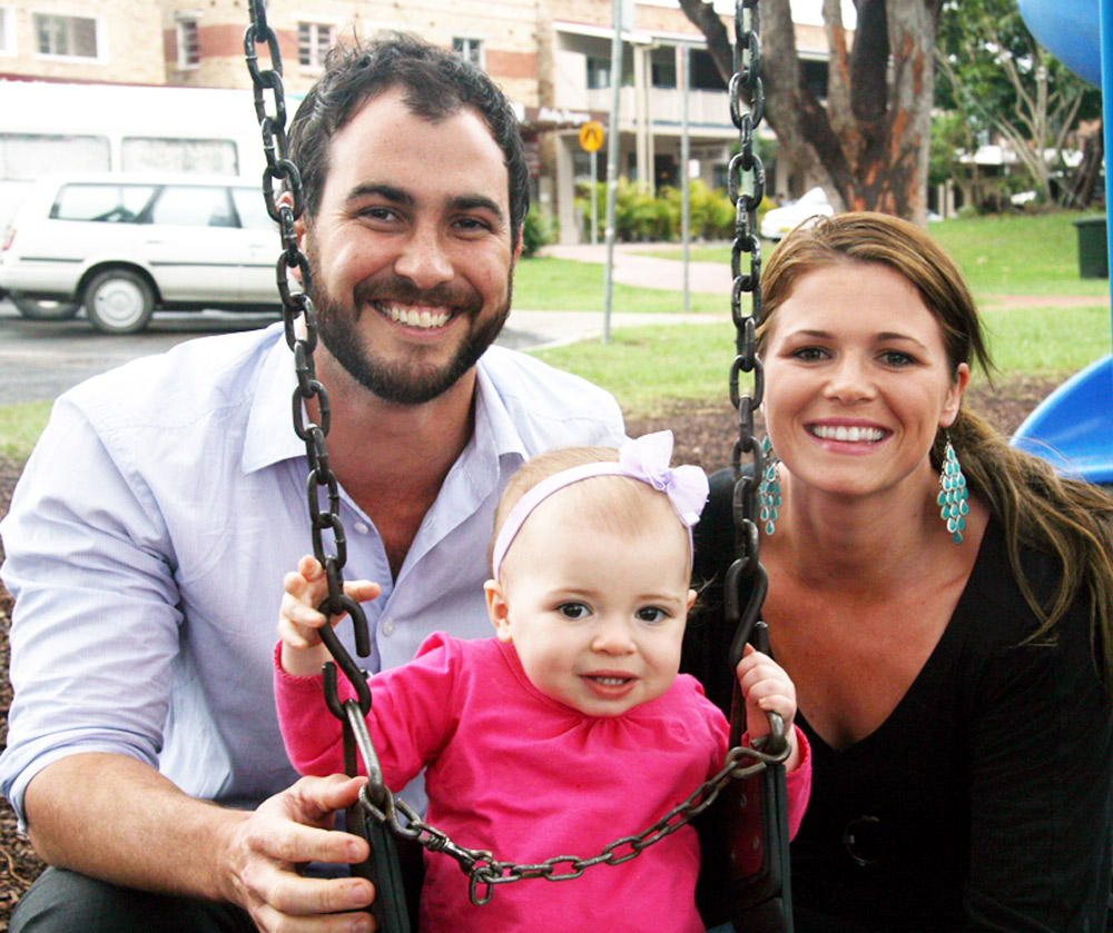 Student doctor Mat Doyle from Wollongong University is enjoying life in Brunswick Heads with 15-month-old Amalee and wife Sammy. Student doctor Mat Doyle from Wollongong University is enjoying life in Brunswick Heads with 15-month-old Amalee and wife Sammy.