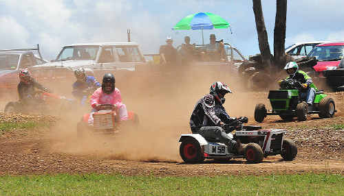 Maryborough’s Gavin Arthur leads the way during the race day in Tinana. Maryborough’s Gavin Arthur leads the way during the race day in Tinana.