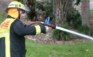 Firefighters were called to a grass fire. Firefighters were called to a grass fire.