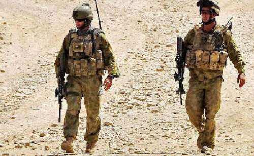 Australian soldiers on patrol in Afghanistan are under constant risk of attack from the Taliban. Australian soldiers on patrol in Afghanistan are under constant risk of attack from the Taliban.