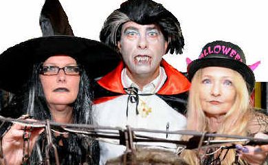 Kooky: Roz Chapman, Warrick Hosking and Cathy Brand at newsXpress get into the spirit. Kooky: Roz Chapman, Warrick Hosking and Cathy Brand at newsXpress get into the spirit.