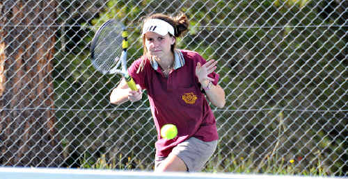 Tennis junior Sophie Wright enjoyed the competition at the Rockhampton State Junior Masters Tournament late last month. Tennis junior Sophie Wright enjoyed the competition at the Rockhampton State Junior Masters Tournament late last month.
